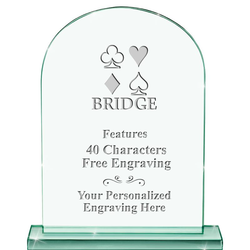 6.25" JADE KEYSTONE CRYS AWARD