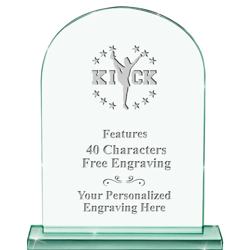 6.25" JADE KEYSTONE CRYS AWARD