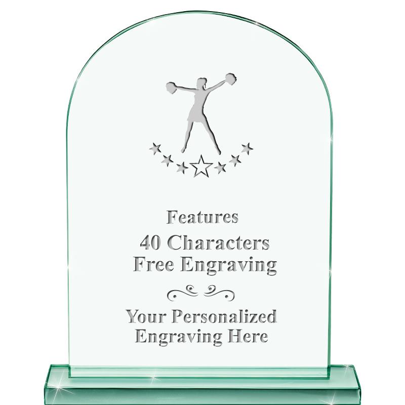 6.25" JADE KEYSTONE CRYS AWARD