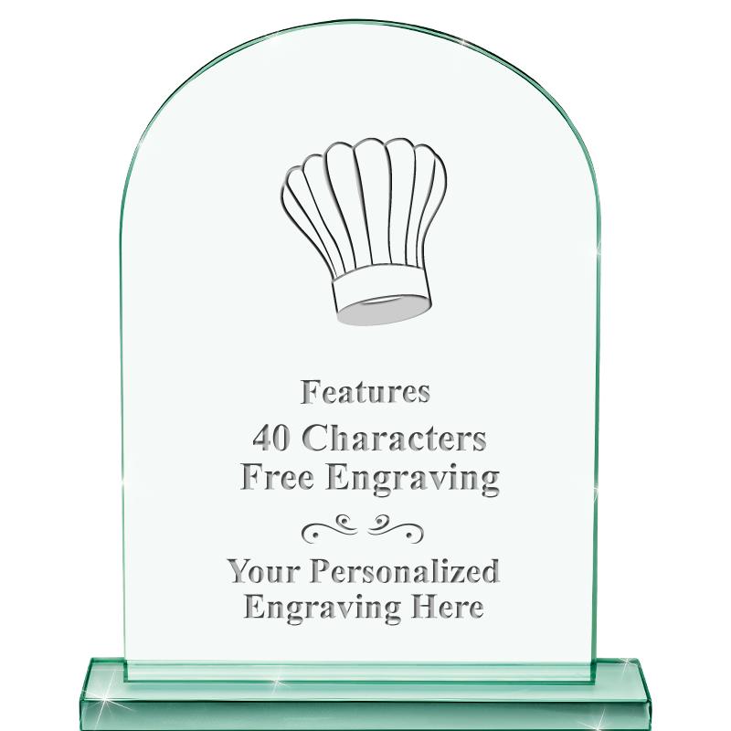 6.25" JADE KEYSTONE CRYS AWARD