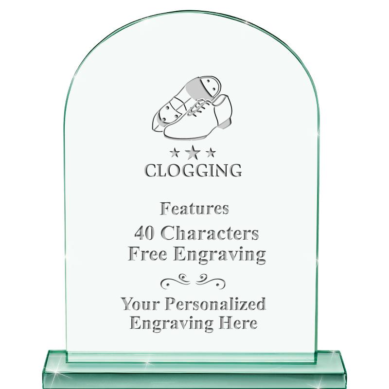 6.25" JADE KEYSTONE CRYS AWARD