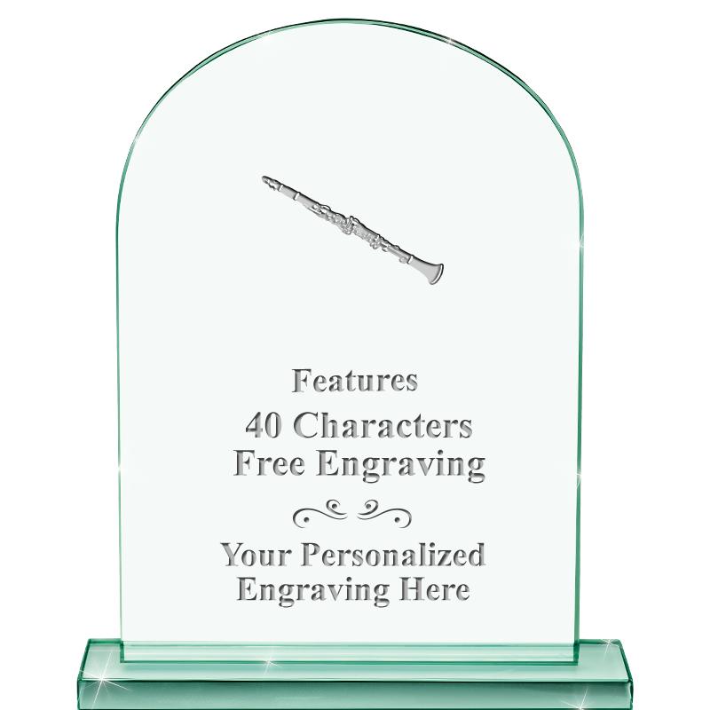 6.25" JADE KEYSTONE CRYS AWARD