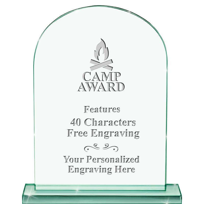 6.25" JADE KEYSTONE CRYS AWARD