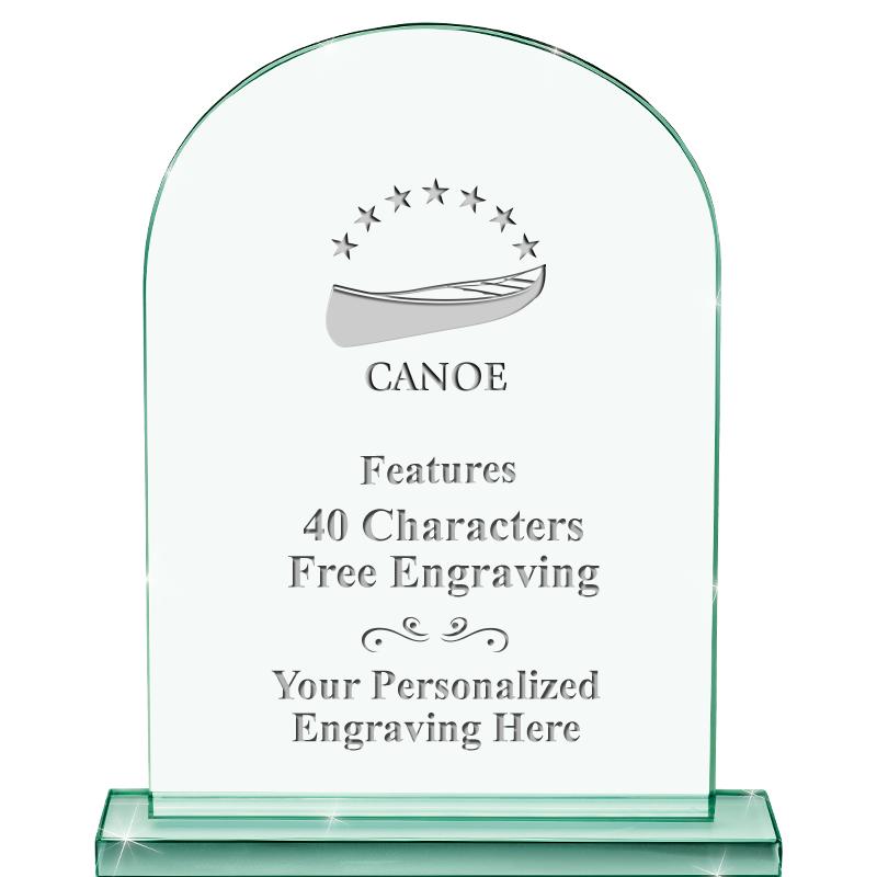 6.25" JADE KEYSTONE CRYS AWARD