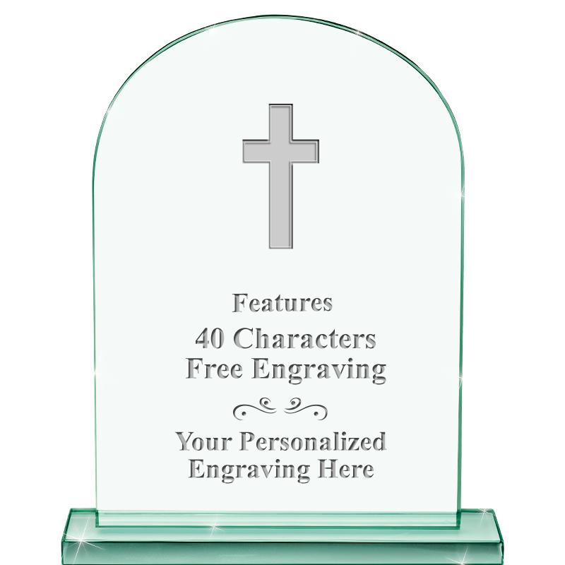 6.25" JADE KEYSTONE CRYS AWARD