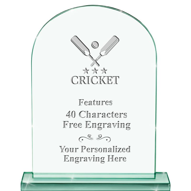 6.25" JADE KEYSTONE CRYS AWARD