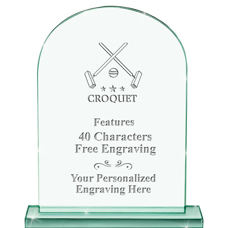 6.25" JADE KEYSTONE CRYS AWARD