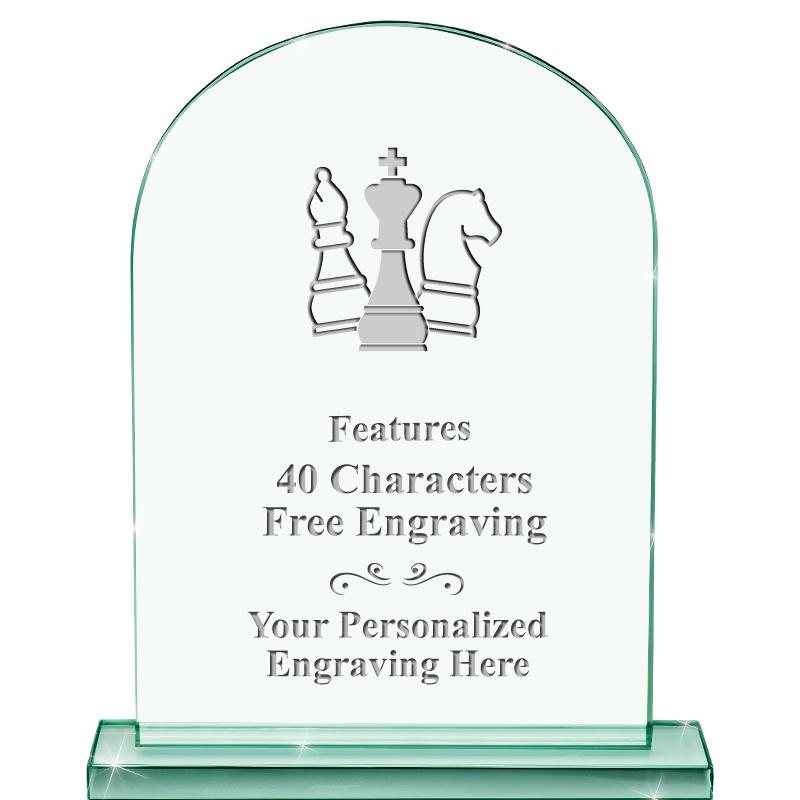 6.25" JADE KEYSTONE CRYS AWARD