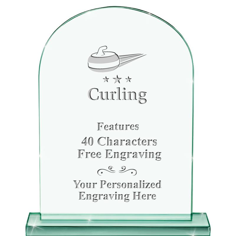 6.25" JADE KEYSTONE CRYS AWARD