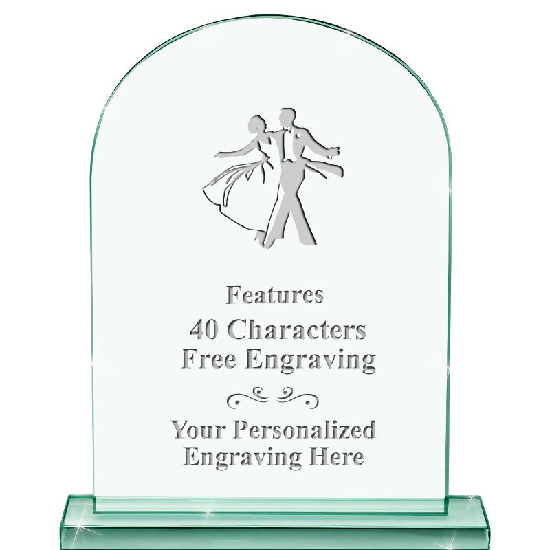 6.25" JADE KEYSTONE CRYS AWARD