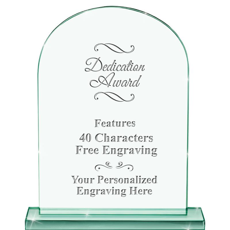 6.25" JADE KEYSTONE CRYS AWARD