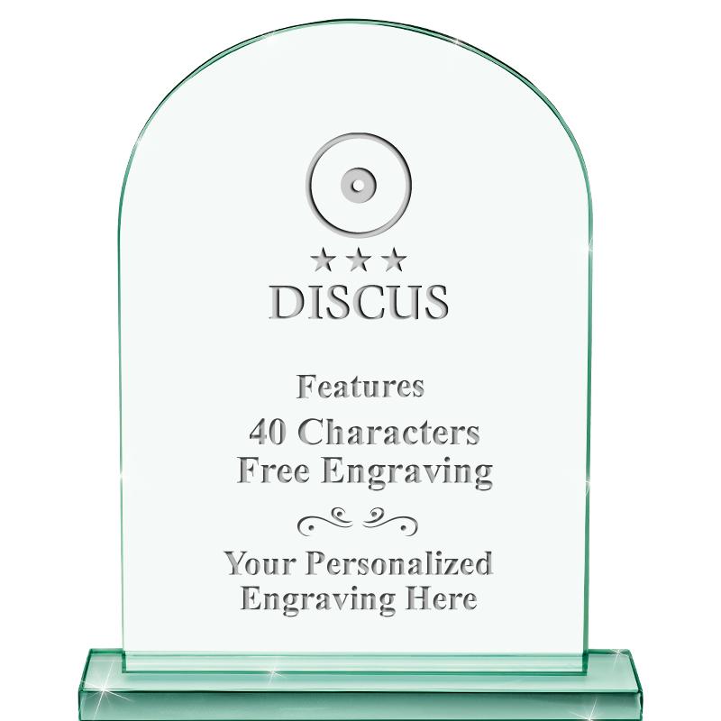 6.25" JADE KEYSTONE CRYS AWARD