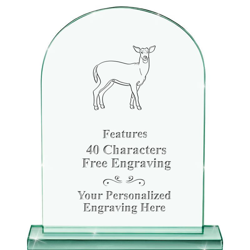 6.25" JADE KEYSTONE CRYS AWARD