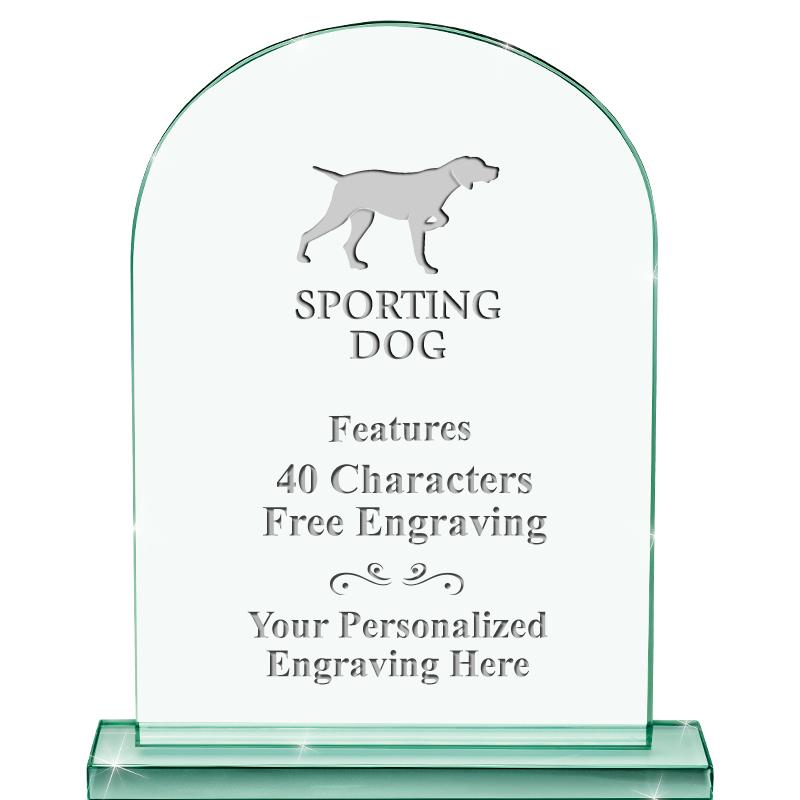 6.25" JADE KEYSTONE CRYS AWARD