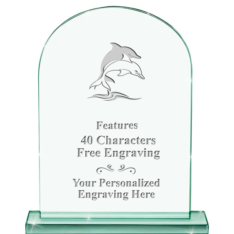 6.25" JADE KEYSTONE CRYS AWARD