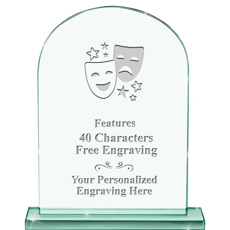 6.25" JADE KEYSTONE CRYS AWARD