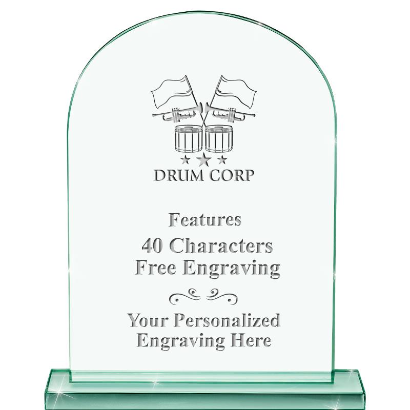 6.25" JADE KEYSTONE CRYS AWARD