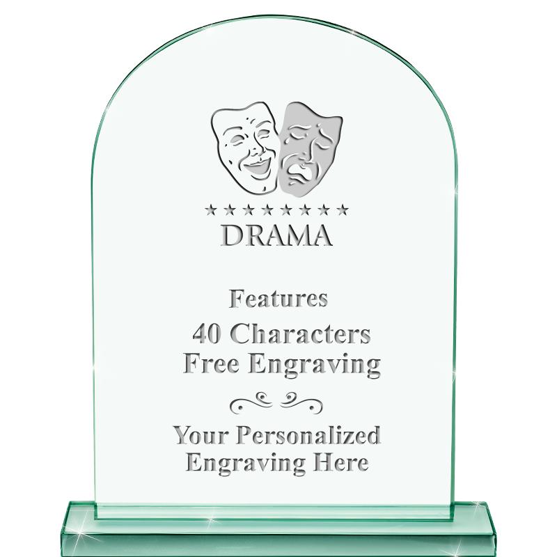 6.25" JADE KEYSTONE CRYS AWARD