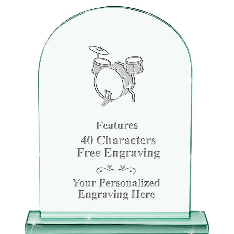 6.25" JADE KEYSTONE CRYS AWARD