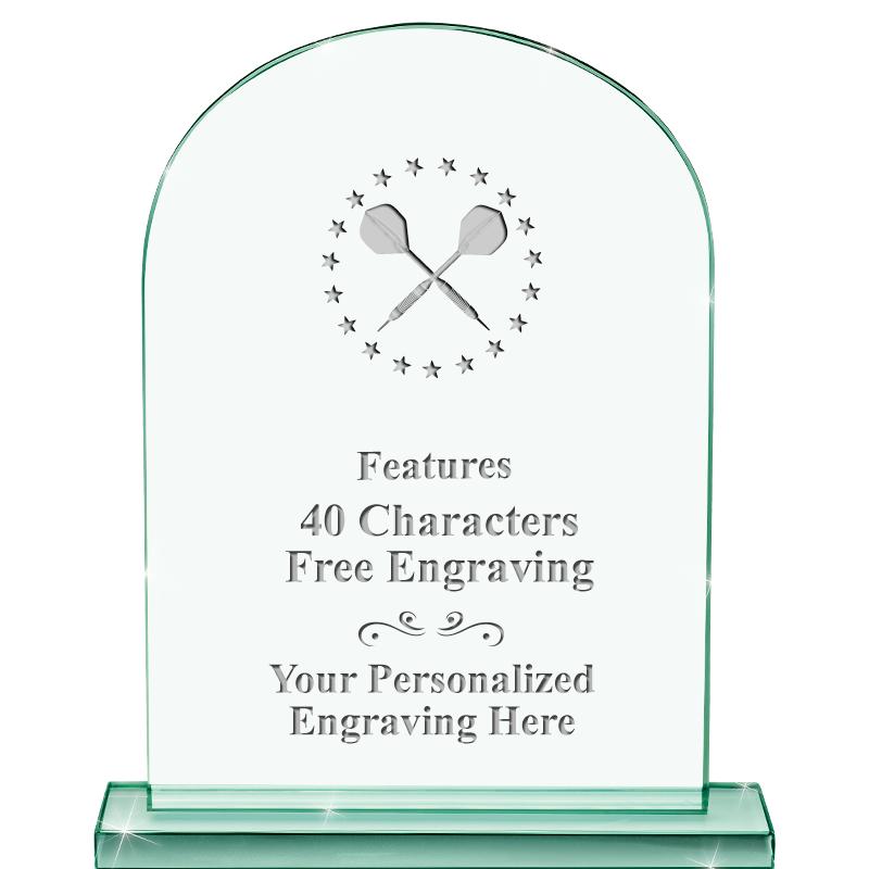 6.25" JADE KEYSTONE CRYS AWARD