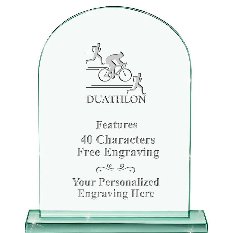 6.25" JADE KEYSTONE CRYS AWARD