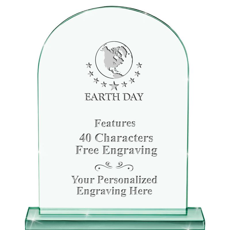 6.25" JADE KEYSTONE CRYS AWARD