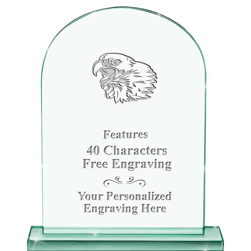 6.25" JADE KEYSTONE CRYS AWARD