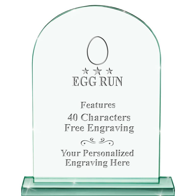 6.25" JADE KEYSTONE CRYS AWARD