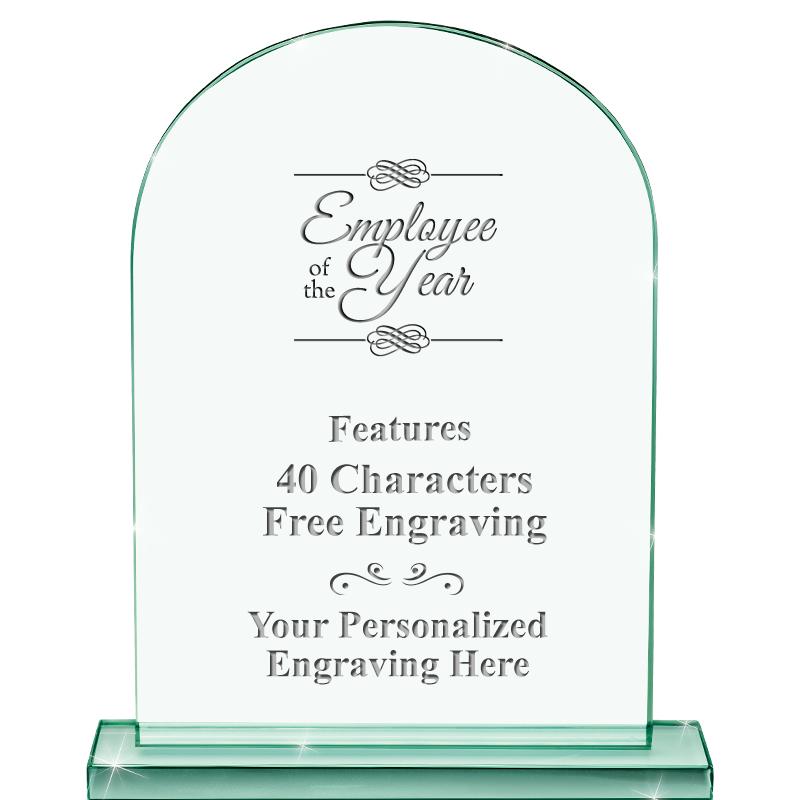 6.25" JADE KEYSTONE CRYS AWARD