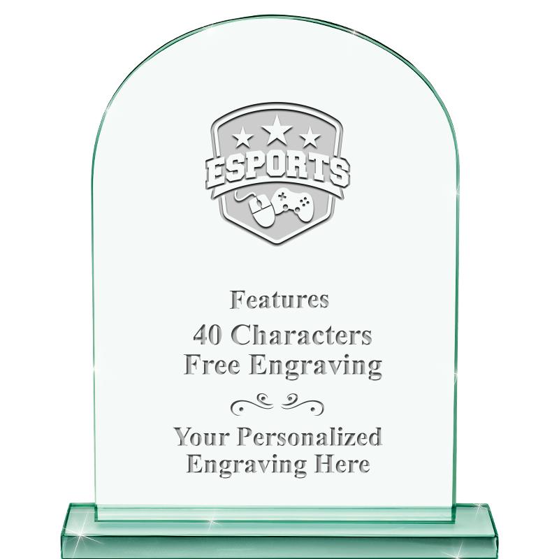 6.25" JADE KEYSTONE CRYS AWARD