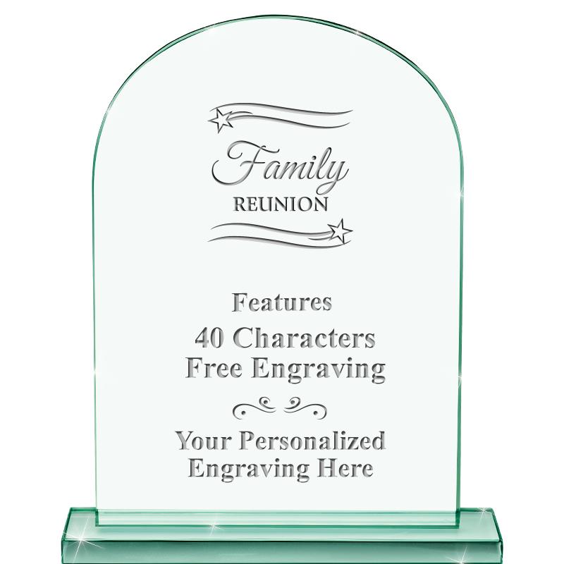 6.25" JADE KEYSTONE CRYS AWARD