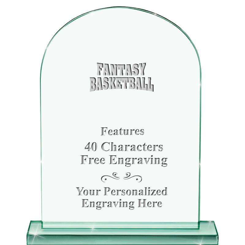 6.25" JADE KEYSTONE CRYS AWARD