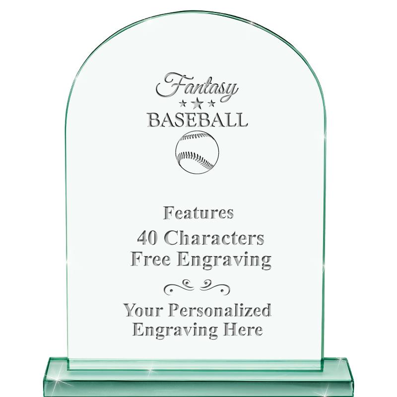 6.25" JADE KEYSTONE CRYS AWARD