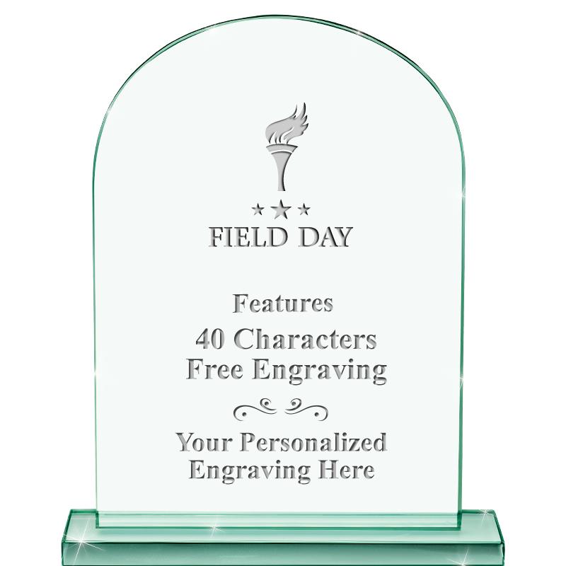 6.25" JADE KEYSTONE CRYS AWARD