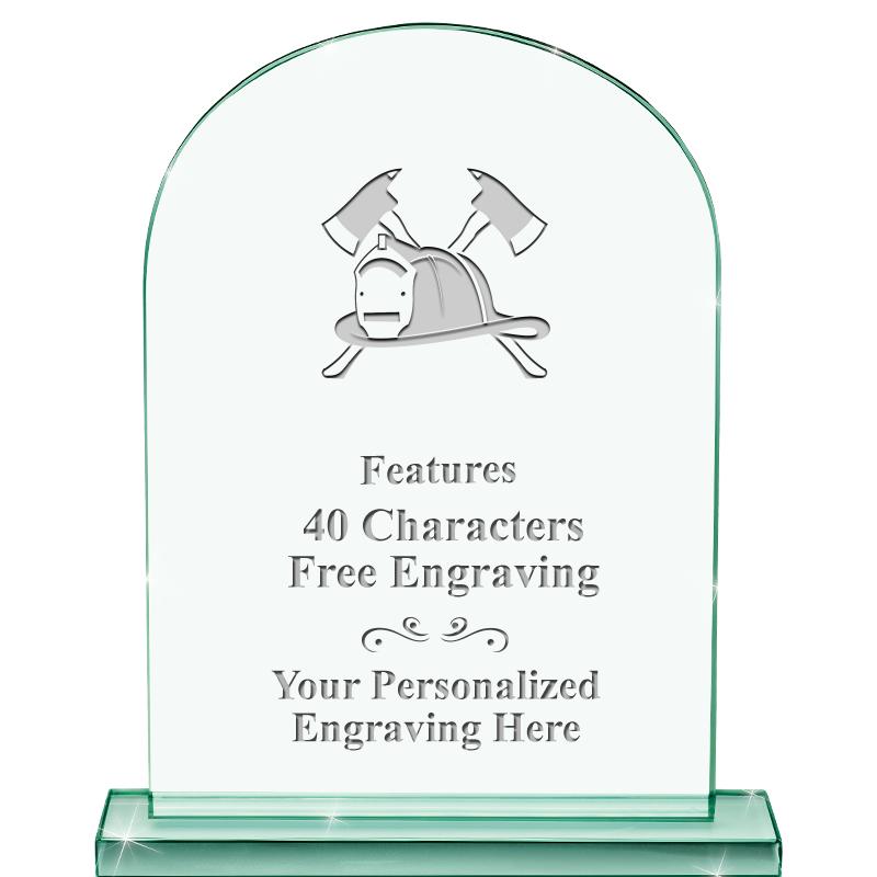 6.25" JADE KEYSTONE CRYS AWARD