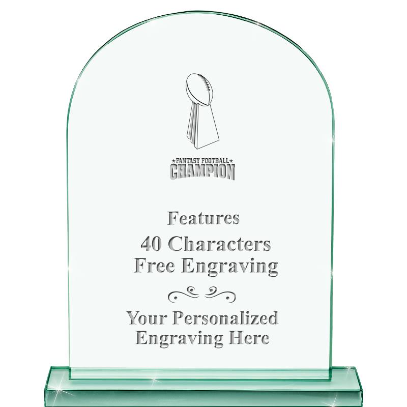 6.25" JADE KEYSTONE CRYS AWARD