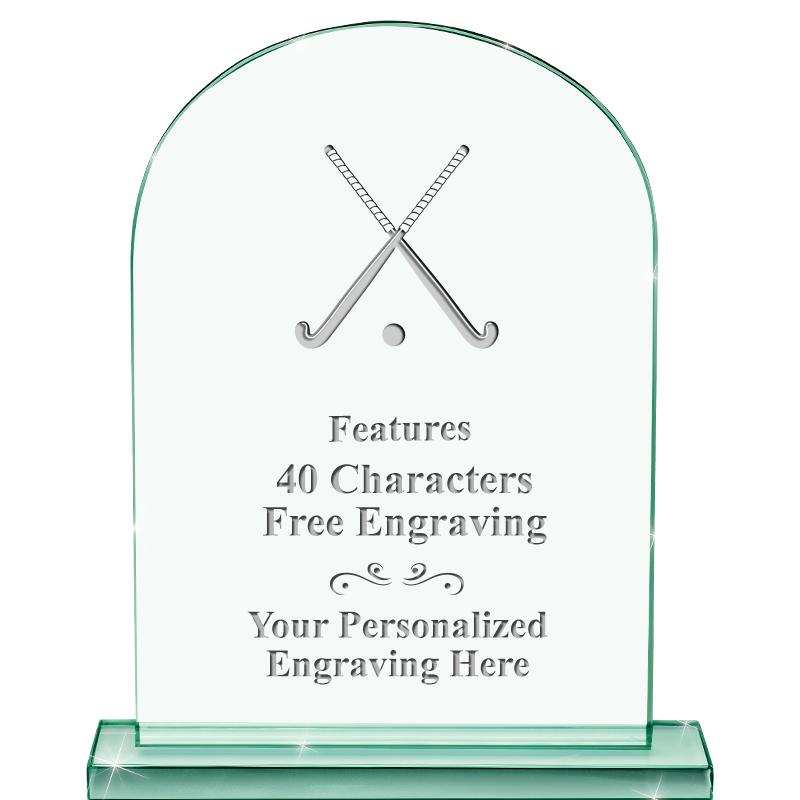 6.25" JADE KEYSTONE CRYS AWARD