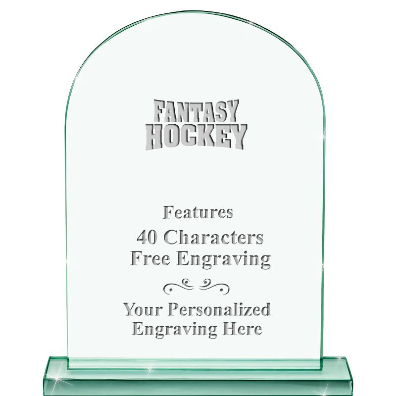 6.25" JADE KEYSTONE CRYS AWARD