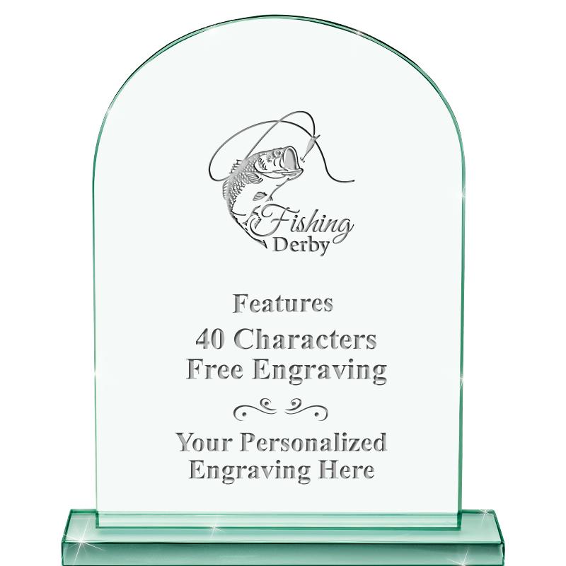 6.25" JADE KEYSTONE CRYS AWARD