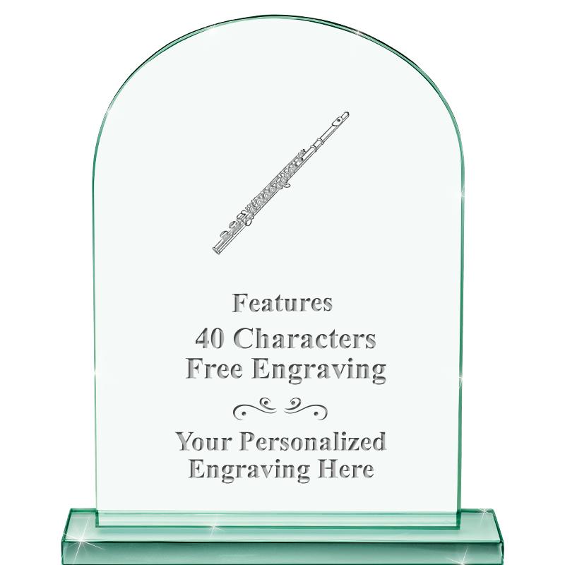 6.25" JADE KEYSTONE CRYS AWARD