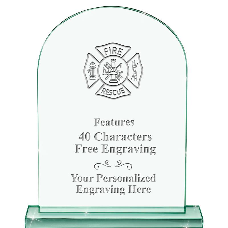 6.25" JADE KEYSTONE CRYS AWARD