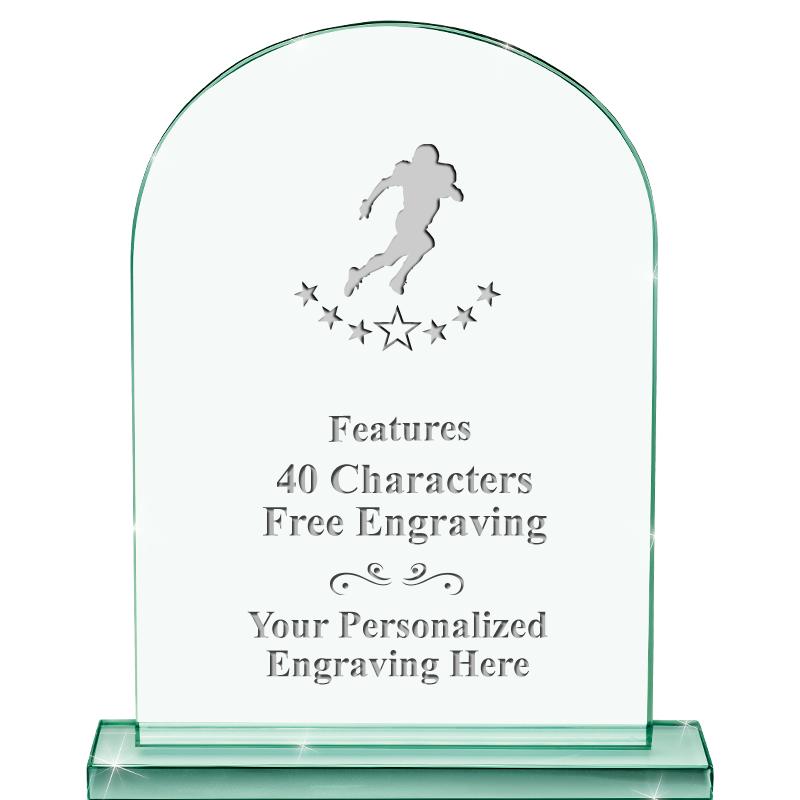 6.25" JADE KEYSTONE CRYS AWARD