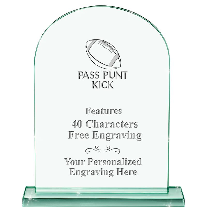 6.25" JADE KEYSTONE CRYS AWARD