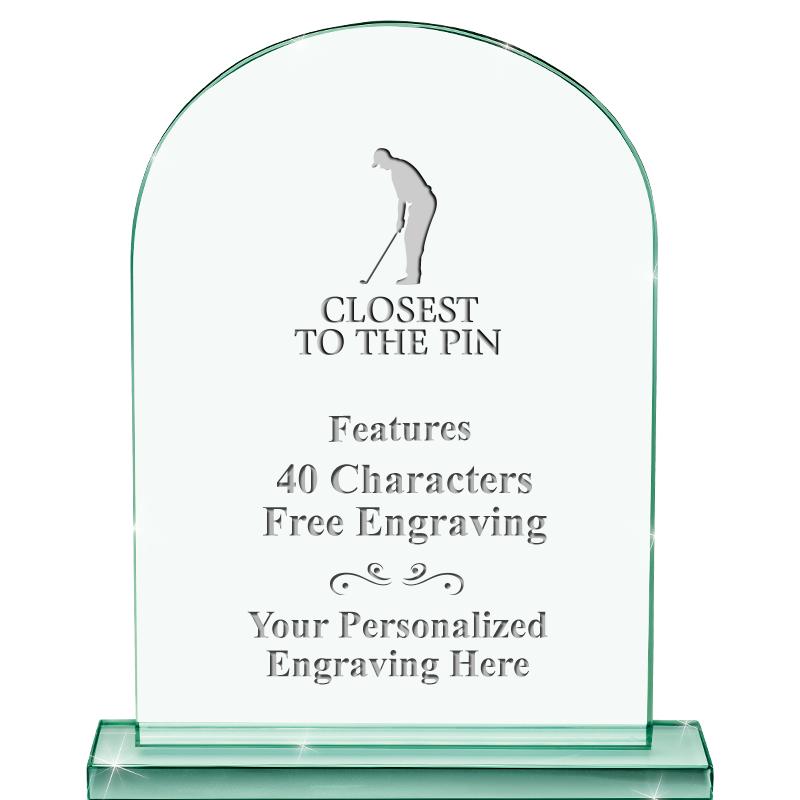 6.25" JADE KEYSTONE CRYS AWARD