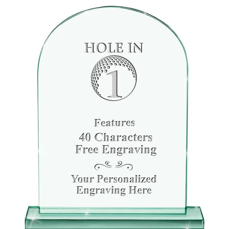 6.25" JADE KEYSTONE CRYS AWARD