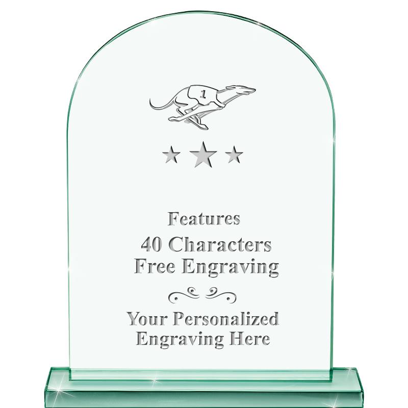 6.25" JADE KEYSTONE CRYS AWARD