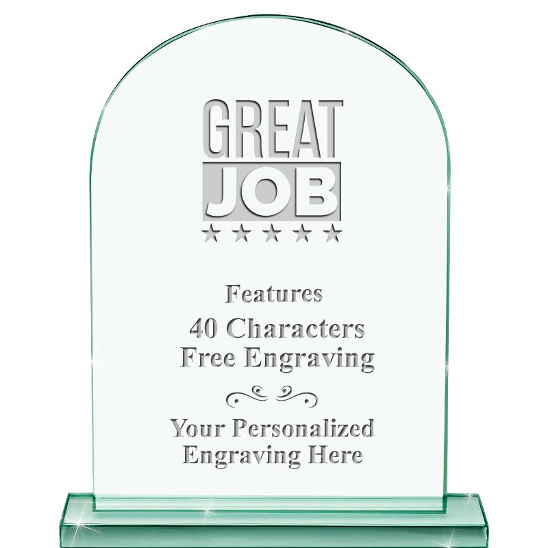 6.25" JADE KEYSTONE CRYS AWARD