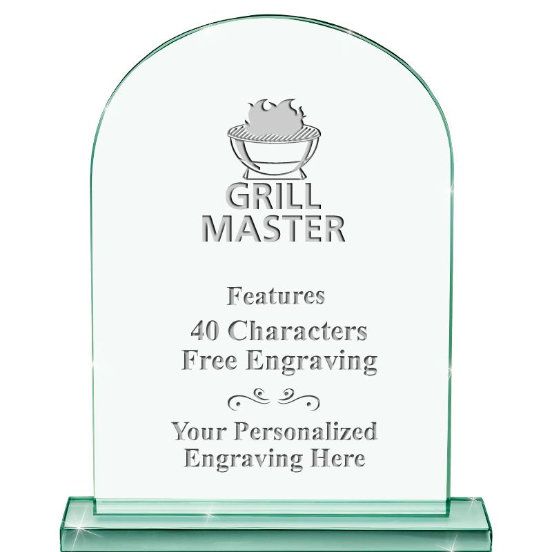 6.25" JADE KEYSTONE CRYS AWARD