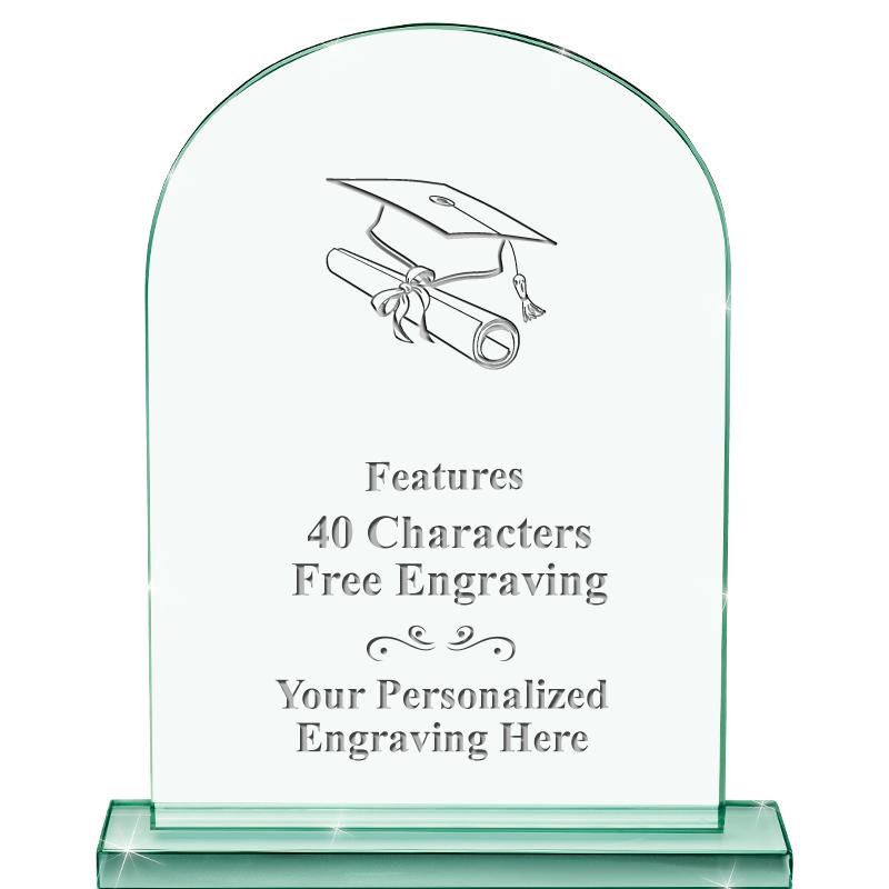 6.25" JADE KEYSTONE CRYS AWARD