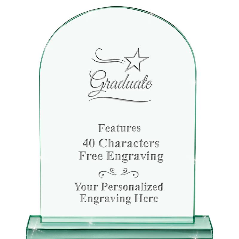 6.25" JADE KEYSTONE CRYS AWARD